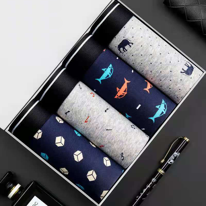 Boxer Shorts Modal - 4Pcs/Lot Boxer Shorts Men Underwear Cotton