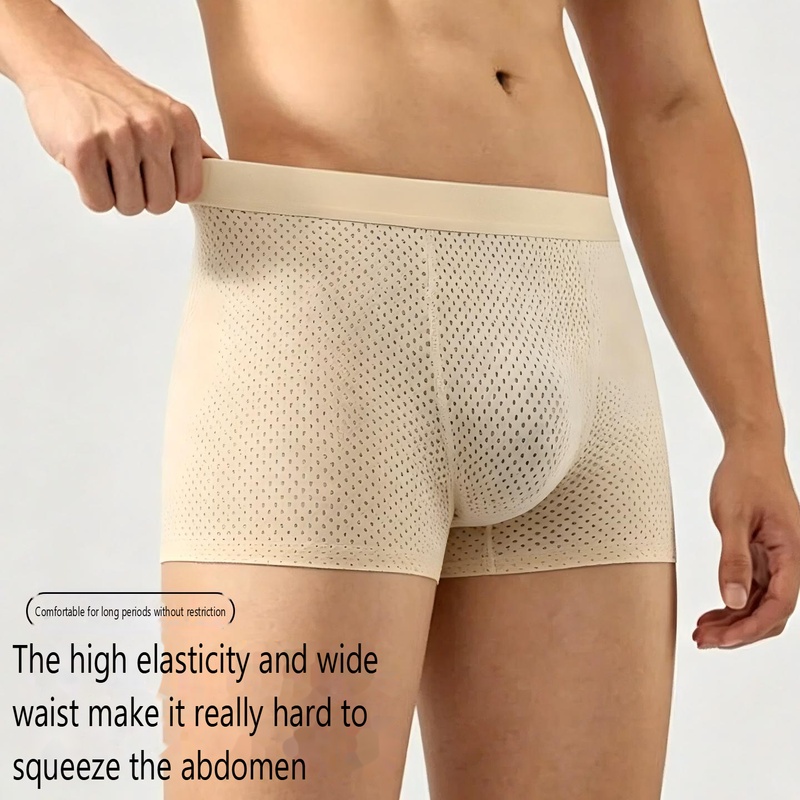 Men Padded Boxer Underwear Sex - Trunk Breathable Men ulasan dan harga
