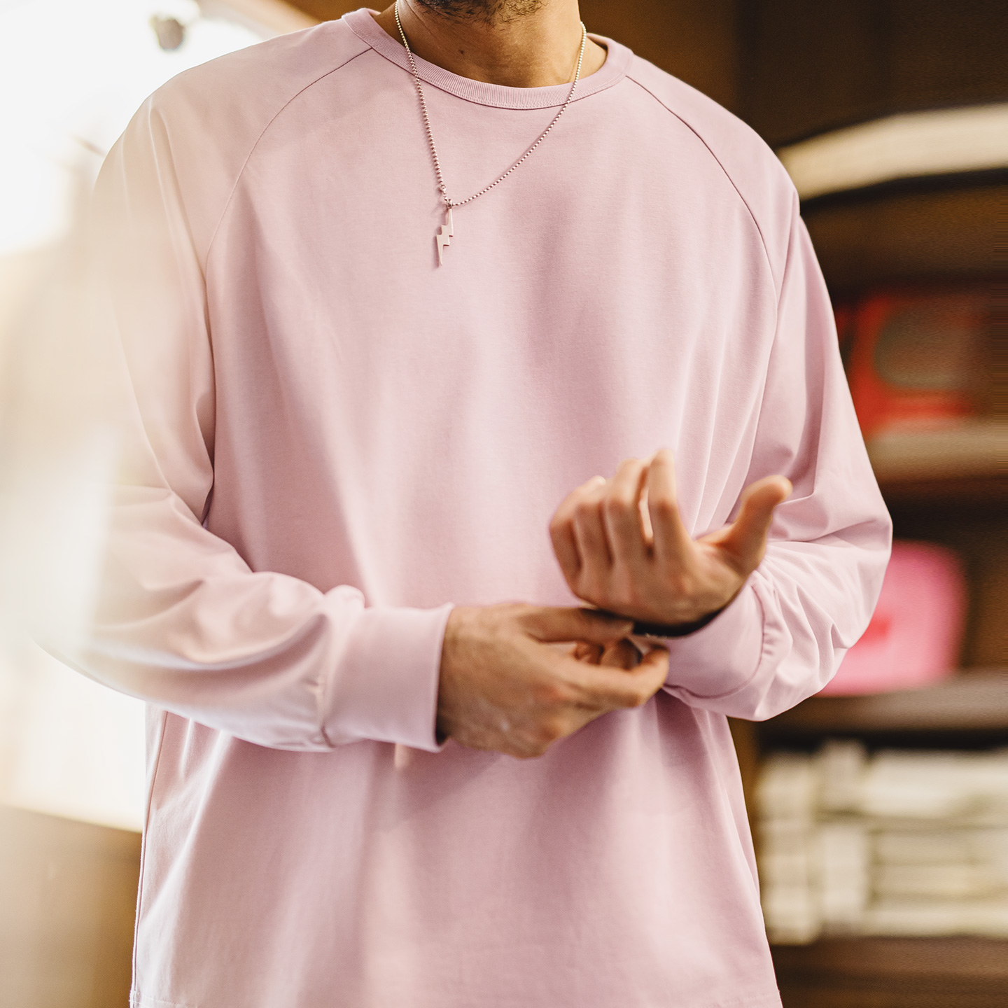 MADEN Men's White Long Sleeve  - Undershirt Crew Neck ulasan dan harga