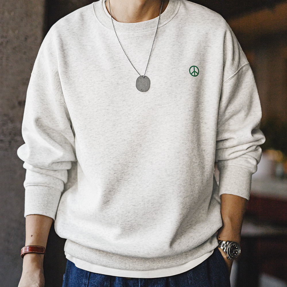 Maden Casual Gray Round-Neck H - Undershirt Crew Neck ulasan dan harga