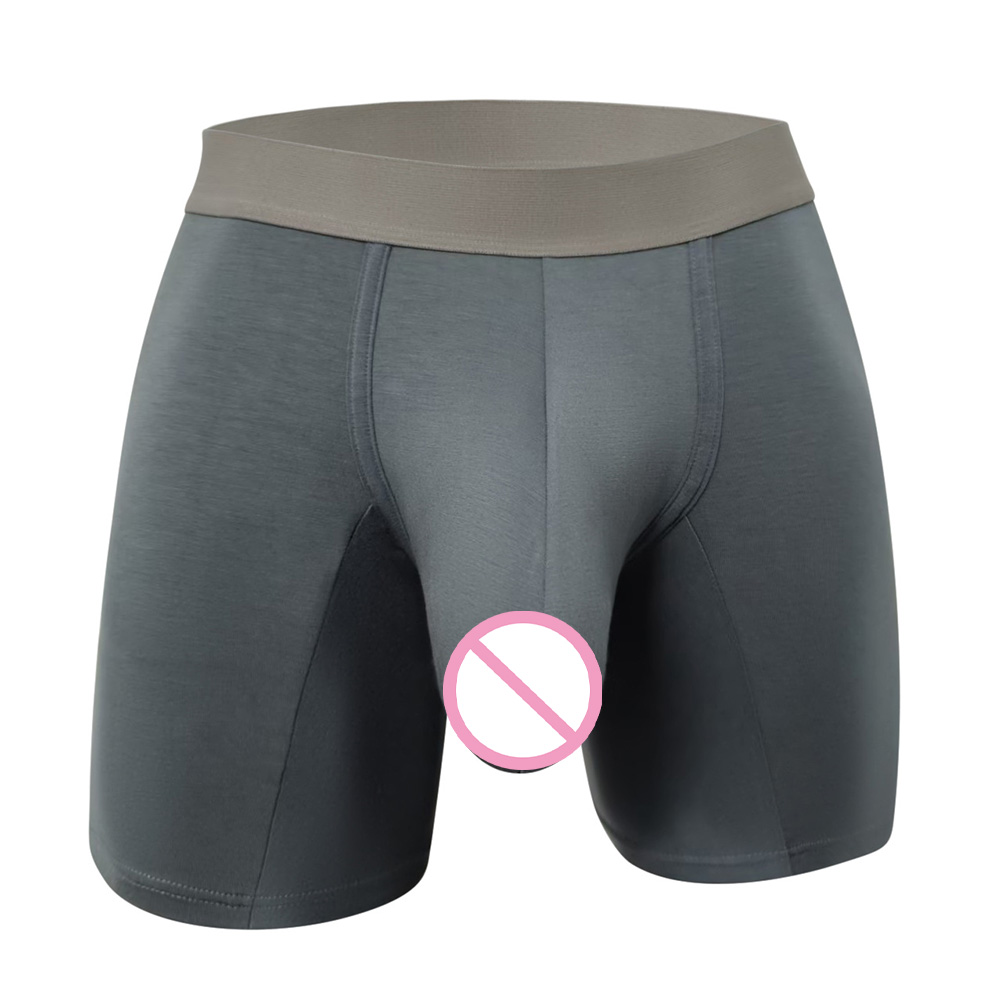 Men Modal Boxer Shorts Long Le - Long Leg Trunk Men ulasan dan harga